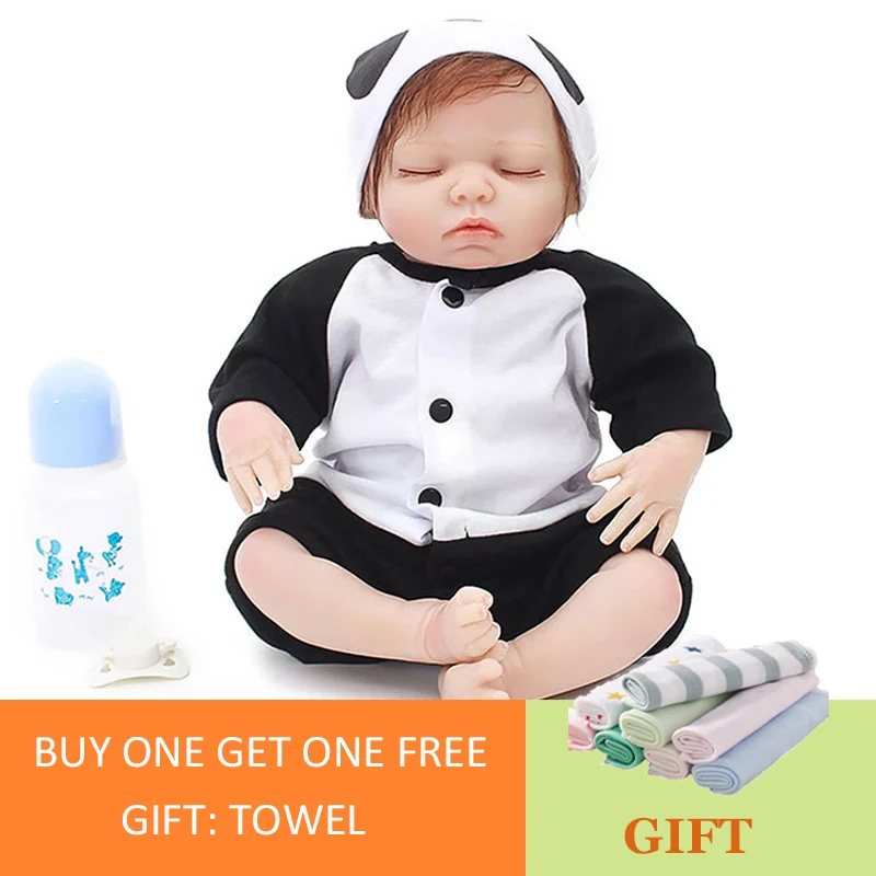 18 Inch Toy Baby Doll Bebe Reborn Newborn Doll Baby Silicone Doll Lifelike Toys Baby Toy Doll Panda Clothes Gift Toys For Kid
18 Inch Toy Baby Doll Bebe Reborn Newborn Doll Baby Silicone Doll Lifelike Toys Baby Toy Doll Panda Clothes Gift Toys For Kid