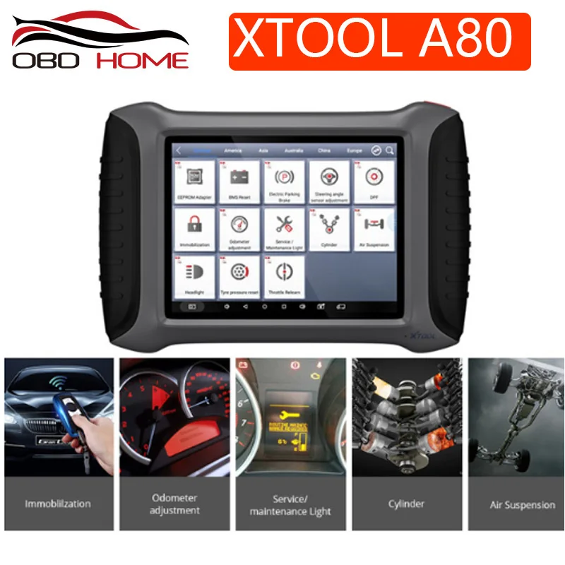 OBD2 Original XTOOL A80 With Bluetooth/WiFi Full System Car OBDII Car Repair Tool Vehicle Programming/Odometer adjustment
OBD2 Original XTOOL A80 With Bluetooth/WiFi Full System Car OBDII Car Repair Tool Vehicle Programming/Odometer adjustment