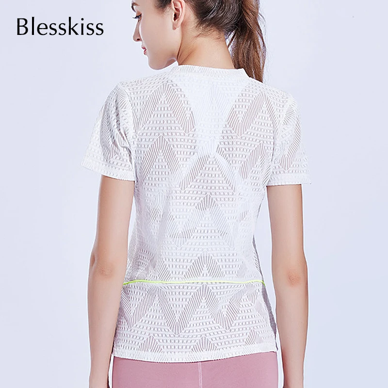 BLESSKISS Mesh Gym Sport Shirt Women Fitness Yoga Top See Though Tshirt Sportswear White Cut Out Wortout Tops For Women T Shirt
BLESSKISS Mesh Gym Sport Shirt Women Fitness Yoga Top See Though Tshirt Sportswear White Cut Out Wortout Tops For Women T Shirt