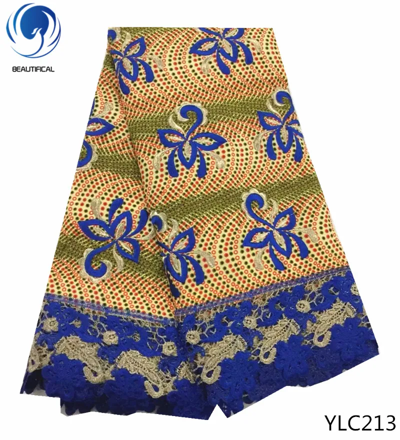 BEAUTIFICAL African lace fabrics 2018 new embroidery High quality cotton wax mix color mutiple fabrics lace wax YLC208-214
BEAUTIFICAL African lace fabrics 2018 new embroidery High quality cotton wax mix color mutiple fabrics lace wax YLC208-214