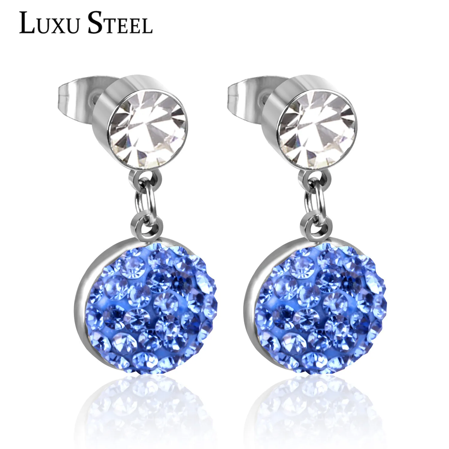 LUXUSTEEL New Arrival Clip Earring Stainless Steel Silver Color Charm Crystal Earrings For Women/Girl Jewelry Gift
LUXUSTEEL New Arrival Clip Earring Stainless Steel Silver Color Charm Crystal Earrings For Women/Girl Jewelry Gift