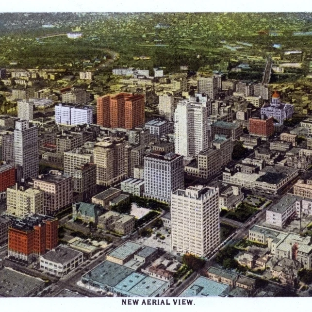 General Aerial View Of Houston Texas Usa Poster Print By Mary Evans Pharcide (24 X 18)