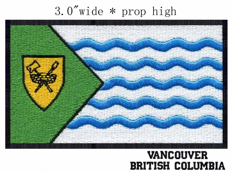 Vancouver, British Canada Flag embroidery patch 3" wide shipping/ wavy stitches/Easy to paste/sticky patches
Vancouver, British Canada Flag embroidery patch 3" wide shipping/ wavy stitches/Easy to paste/sticky patches