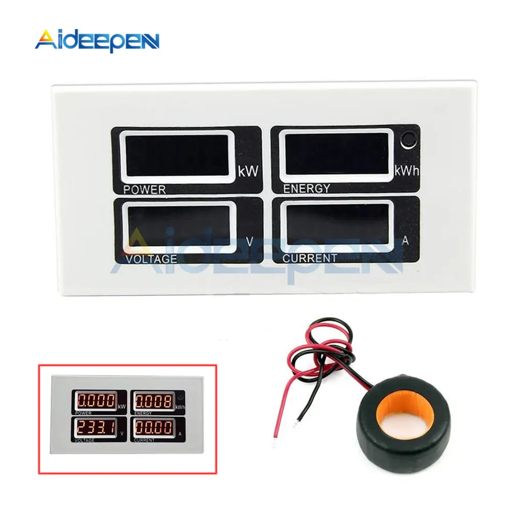 AC 110V 220V Digital Voltmeter Ammeter LED Panel Amp Volt Meter Dector Tester 220V 100A Voltage Current Watt Energy Meter
AC 110V 220V Digital Voltmeter Ammeter LED Panel Amp Volt Meter Dector Tester 220V 100A Voltage Current Watt Energy Meter