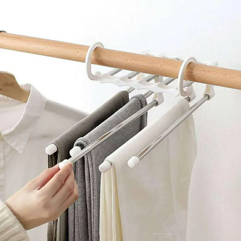 Stainless Steel Clothes Hanger Wardrobe Magic Hanger Multi-layer Pants Rack Shelf Wardrobe Storage Organizer Closet Space Saver
Stainless Steel Clothes Hanger Wardrobe Magic Hanger Multi-layer Pants Rack Shelf Wardrobe Storage Organizer Closet Space Saver