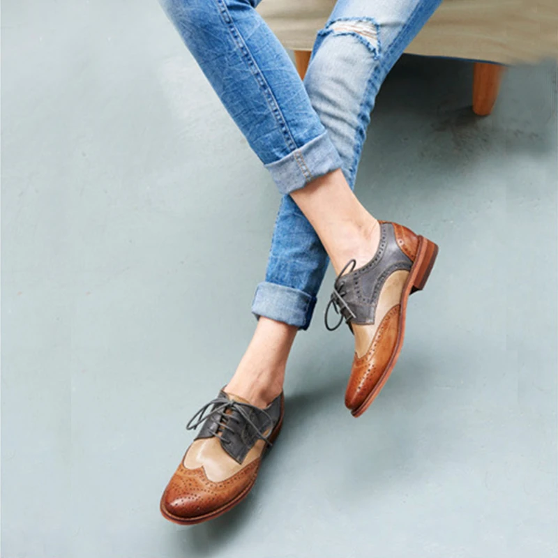 ladies flat brogues