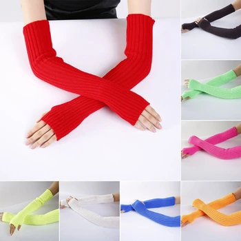 Fashion Women Winter Warm Arm Warmer Long Fingerless Gloves Soft Knitted Classic Pure Color 11 Colors New Solid Gloves F05
Fashion Women Winter Warm Arm Warmer Long Fingerless Gloves Soft Knitted Classic Pure Color 11 Colors New Solid Gloves F05