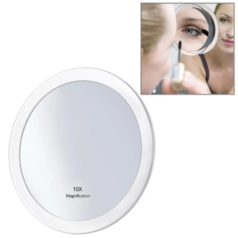 RUIMIO 10x Magnifying Round Mirror Make Up Mirror Folding Pocket Cosmetic Mirror Magnification Compact with 3 Suction Cups White
RUIMIO 10x Magnifying Round Mirror Make Up Mirror Folding Pocket Cosmetic Mirror Magnification Compact with 3 Suction Cups White