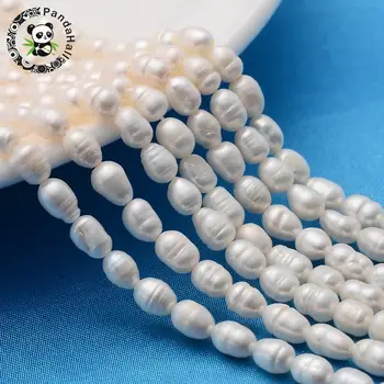Grade A Natural Freshwater Pearl Strands, Idea for Mother's Day Gift, Rice Beads, White, 4~5mm, Hole: 0.8mm; about
Grade A Natural Freshwater Pearl Strands, Idea for Mother's Day Gift, Rice Beads, White, 4~5mm, Hole: 0.8mm; about