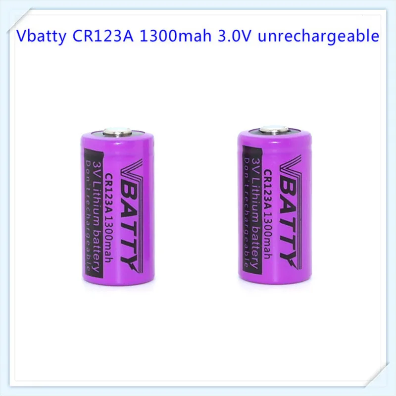 Unrechargeable CR123A Lithium battery cell 1300mah 16340 3.0V for camera flashlight battery
Unrechargeable CR123A Lithium battery cell 1300mah 16340 3.0V for camera flashlight battery