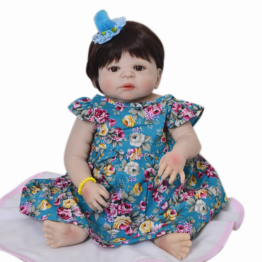 New Design 2018 Reborn Dolls Wear Rose Flower Blue Dress 23" Lifelike Princess Baby Doll Toy For Girls Child Birthday Xmas Gift
New Design 2018 Reborn Dolls Wear Rose Flower Blue Dress 23" Lifelike Princess Baby Doll Toy For Girls Child Birthday Xmas Gift