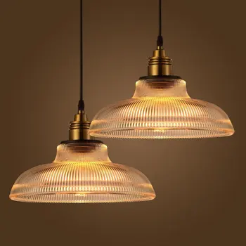 

Loft Copper Glass Pendant Lights Industrial Lighting Lamparas luminaire suspendu Edison Light Fixtures MING