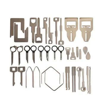 38Pcs/Set Vehicle Car Stereo Radio Release Removal Tools Key Kit with Bag Kenwood Tool Fit for Benz Ford Audi
38Pcs/Set Vehicle Car Stereo Radio Release Removal Tools Key Kit with Bag Kenwood Tool Fit for Benz Ford Audi