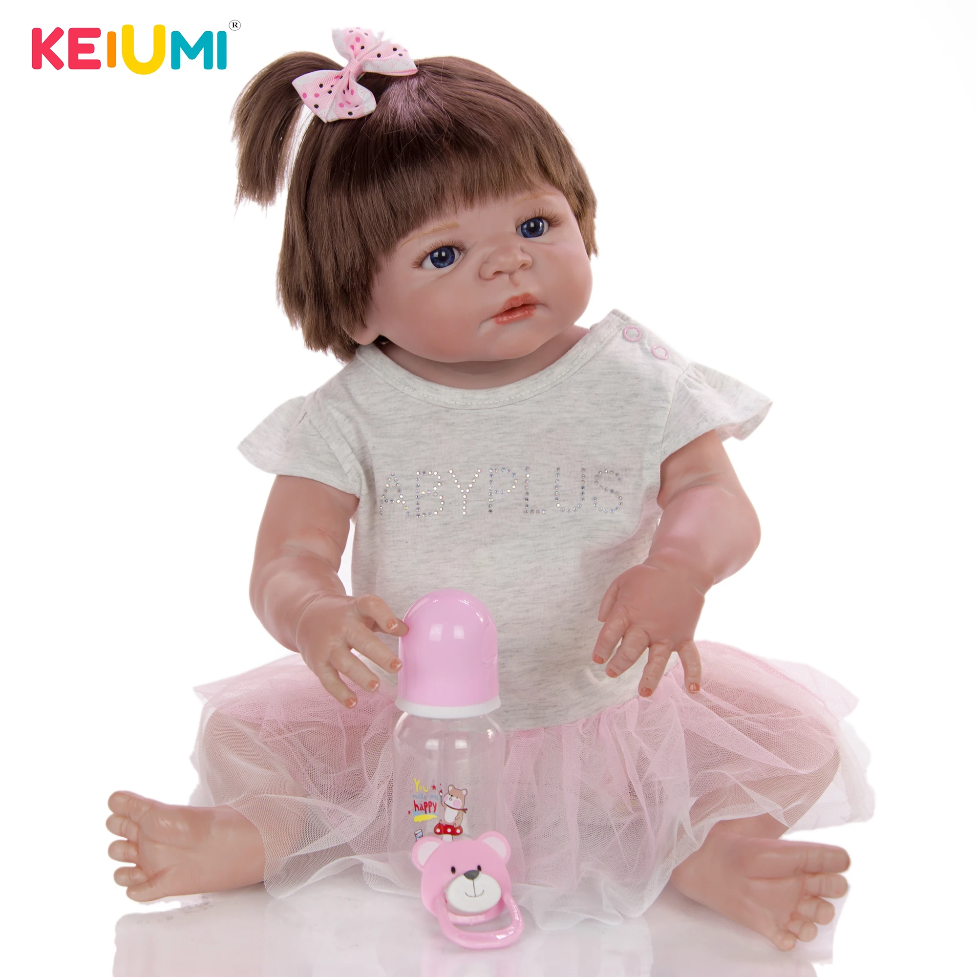 New Arrival KEIUMI Cute 23'' 57 cm Reborn Girl Full Silicone Body Reborn Doll Realistic like Kid Playmate Toy For Birthday Gift
New Arrival KEIUMI Cute 23'' 57 cm Reborn Girl Full Silicone Body Reborn Doll Realistic like Kid Playmate Toy For Birthday Gift