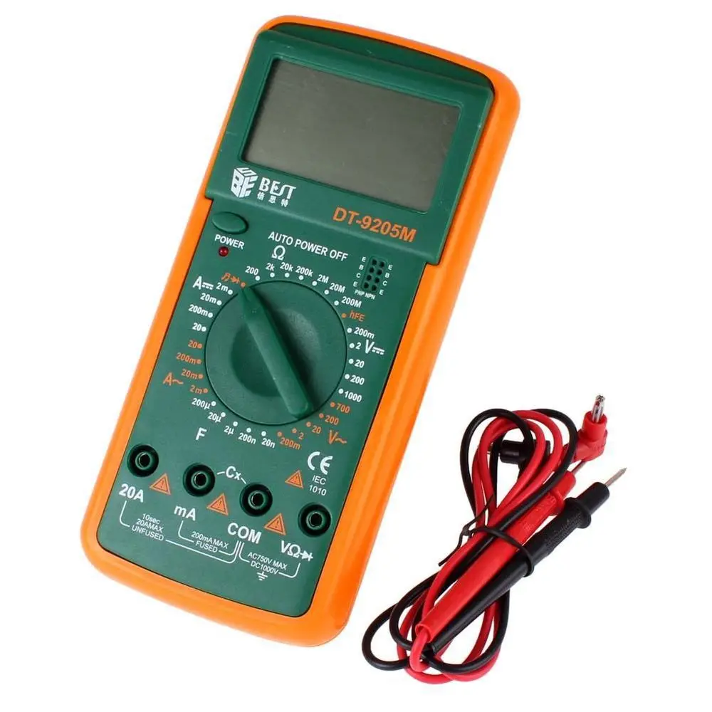 Free Shipping Wholesale BEST DT9205M Handheld LCD Screen Digital Multimeter With buzzer
Free Shipping Wholesale BEST DT9205M Handheld LCD Screen Digital Multimeter With buzzer