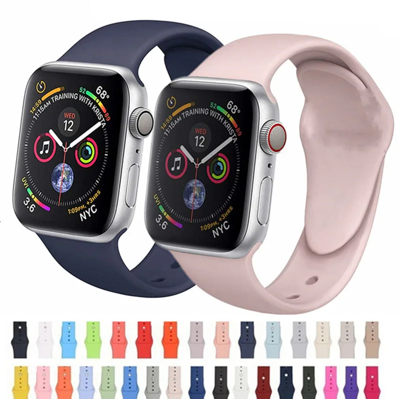 Soft Silicone Replacement Sport Band For Apple Watch 42mm 38mm 40mm 44mm Wrist Bracelet Strap For iWatch Series 1 2 3 4 Straps
Soft Silicone Replacement Sport Band For Apple Watch 42mm 38mm 40mm 44mm Wrist Bracelet Strap For iWatch Series 1 2 3 4 Straps