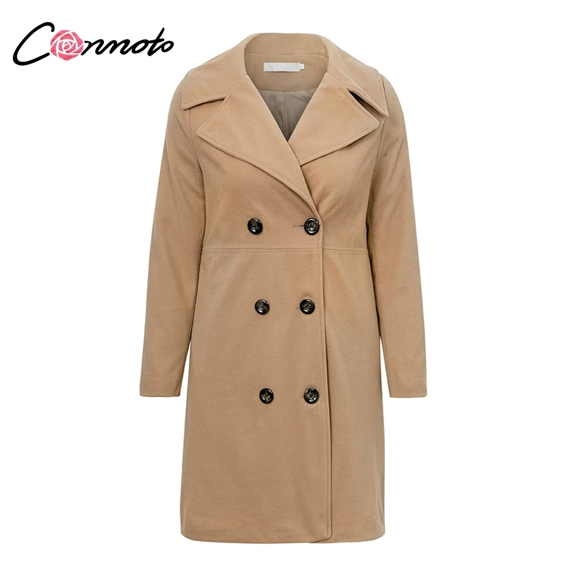Conmoto Turn-down Collar Lapel Coat Thin Double Breasted Coats Women Casual Autumn Winter Wool and Blends Plus Size Coat
Conmoto Turn-down Collar Lapel Coat Thin Double Breasted Coats Women Casual Autumn Winter Wool and Blends Plus Size Coat