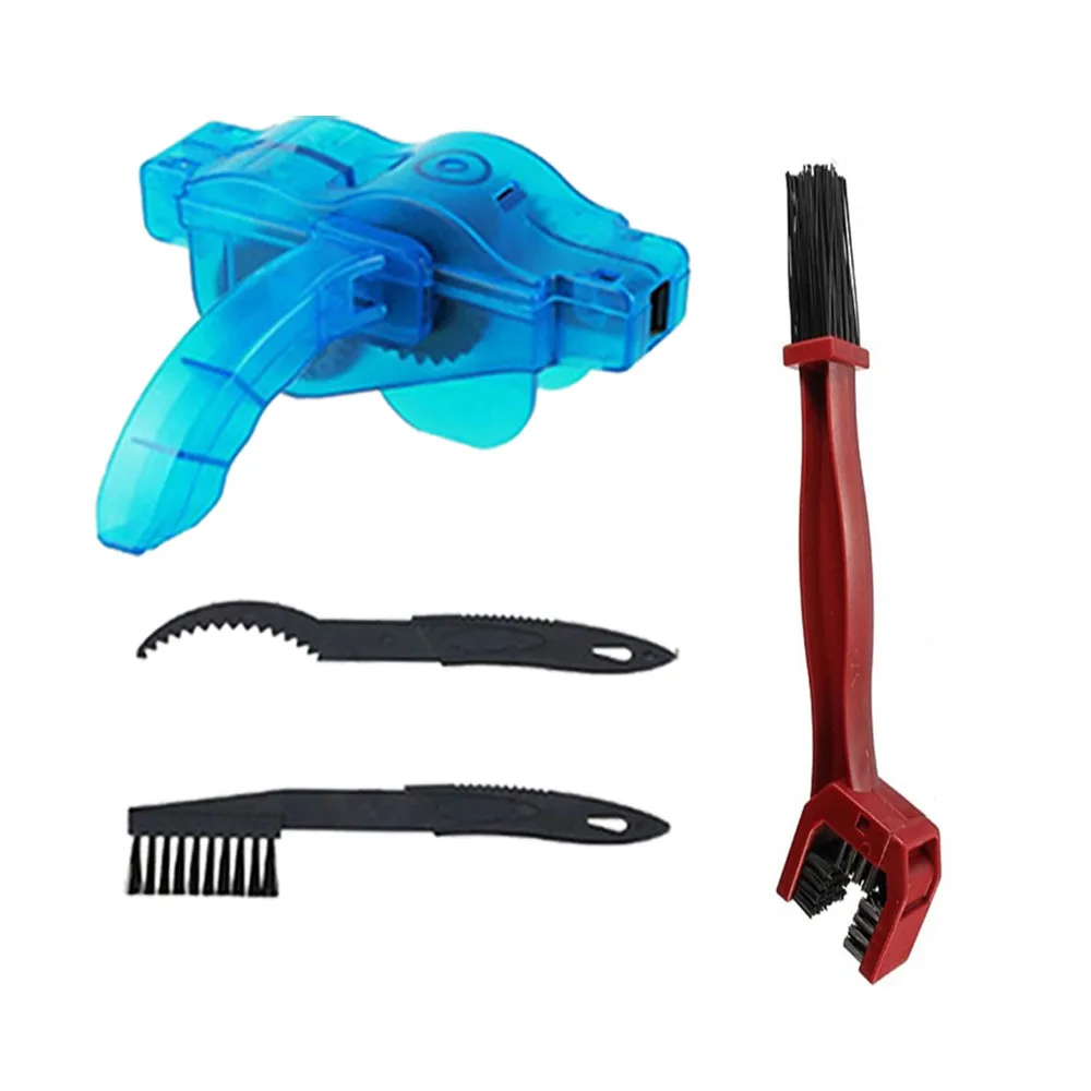 Clearance 4 pcs/set Bicycle chain cleaner mountain bike cleaning wash chain device cleaner tool set 6