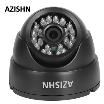 AZISHN 700tvl/1000TVL CMOS IR-CUT 24IR 나이트 비전 컬러 아날로그 카메라 실내 보안 돔 CCTV 카메라