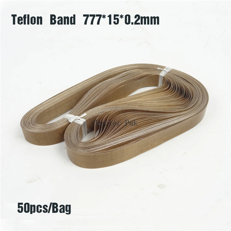 777*15*0.2mm Band sealer teflon belt,P.T.F.E Resin products,seamless ring tape(Glass cloth impregnated with P.T.F.E) 50pcs/bag
777*15*0.2mm Band sealer teflon belt,P.T.F.E Resin products,seamless ring tape(Glass cloth impregnated with P.T.F.E) 50pcs/bag