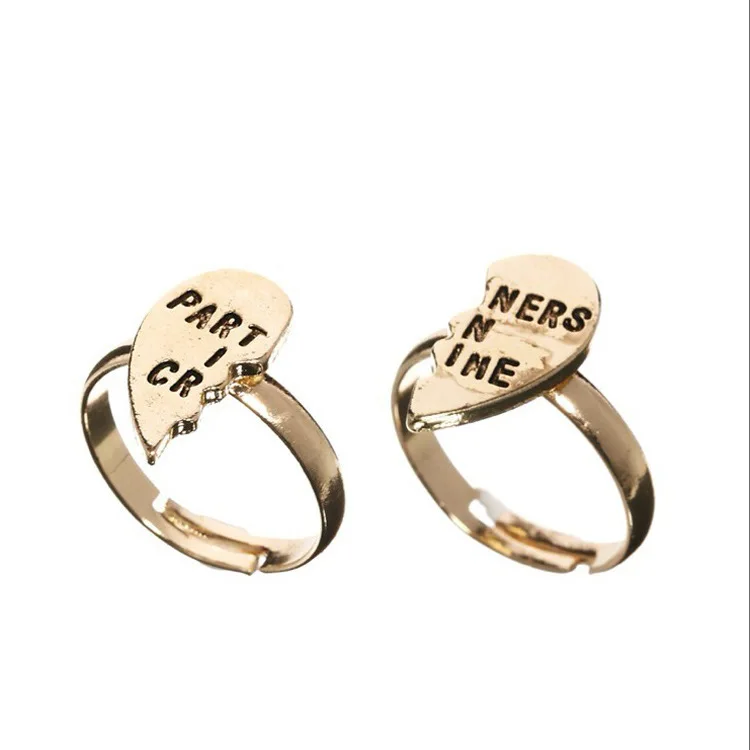 2018 New Arrival Best Friends BFF Forever Partners In Crime Valentine Split Heart Ring Set (2 PC) for Women Girl #4.5 Adjustable
2018 New Arrival Best Friends BFF Forever Partners In Crime Valentine Split Heart Ring Set (2 PC) for Women Girl #4.5 Adjustable