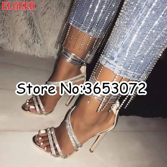 diamond lace up sandals