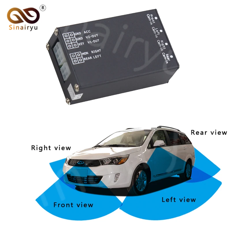 360 View Car Camera Control Box 4 Way Cameras Switch System For Rear Left Right Size Front Camera
360 View Car Camera Control Box 4 Way Cameras Switch System For Rear Left Right Size Front Camera