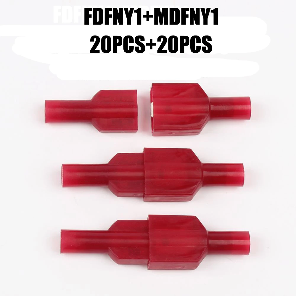 40Pcs MDFNY1.25-250 FDFNY1-250 NYLON brass Female Insulated Spade joint Cable Wire Connector 0.5-1.5mm2 22-16AWG
40Pcs MDFNY1.25-250 FDFNY1-250 NYLON brass Female Insulated Spade joint Cable Wire Connector 0.5-1.5mm2 22-16AWG