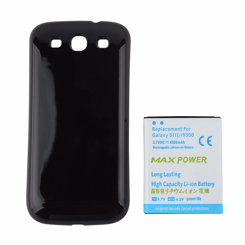 

For Galaxy S3 i9300 4500mAh Extended Battery + Back Cover For Samsung Galaxy S3 III S 3 i9300 i9300i Rechargeable Phone Battery