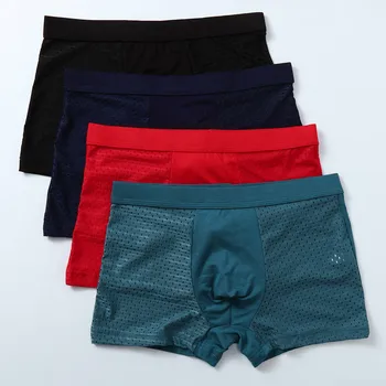 Plus Size 4Pcs Men's Summer Hollow-out Stitching Sexy Comfortable Shorts Underpants Breathable Boxershorts Calzoncillo Hombre 5#
Plus Size 4Pcs Men's Summer Hollow-out Stitching Sexy Comfortable Shorts Underpants Breathable Boxershorts Calzoncillo Hombre 5#