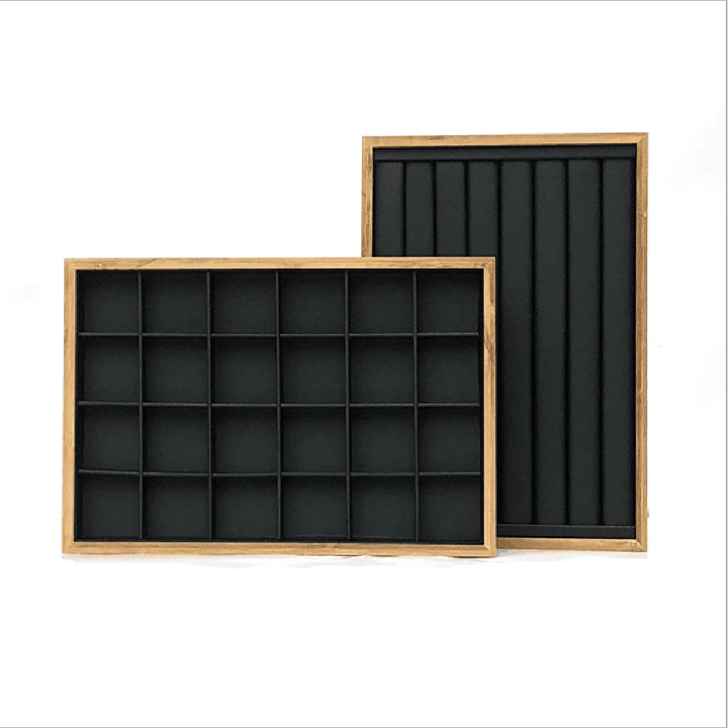 2Pcs 24 Grids Jewelry Tray Stackable Earrings Display Showcase Multifunctional Jewelry Display/Organizer Box for Girls Women 2Pcs 24 Grids Jewelry Tray Stackable Earrings Display Showcase Multifunctional Jewelry Display/Organizer Box for Girls Women
