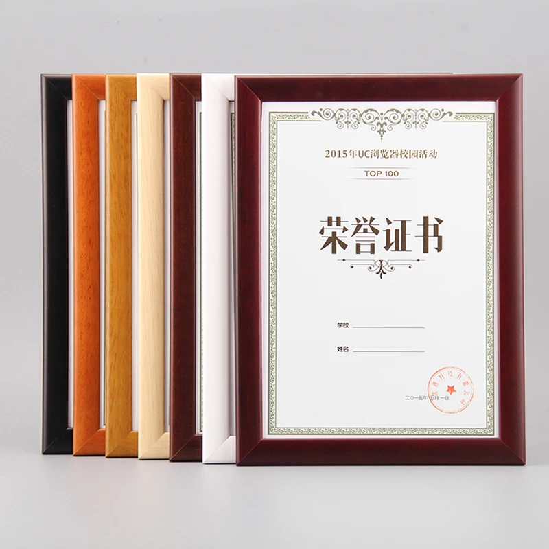 Image Black or Red Wooden Picture Framing, Wooden Document Frames (Both Wall Mounted and Countertop) WP006