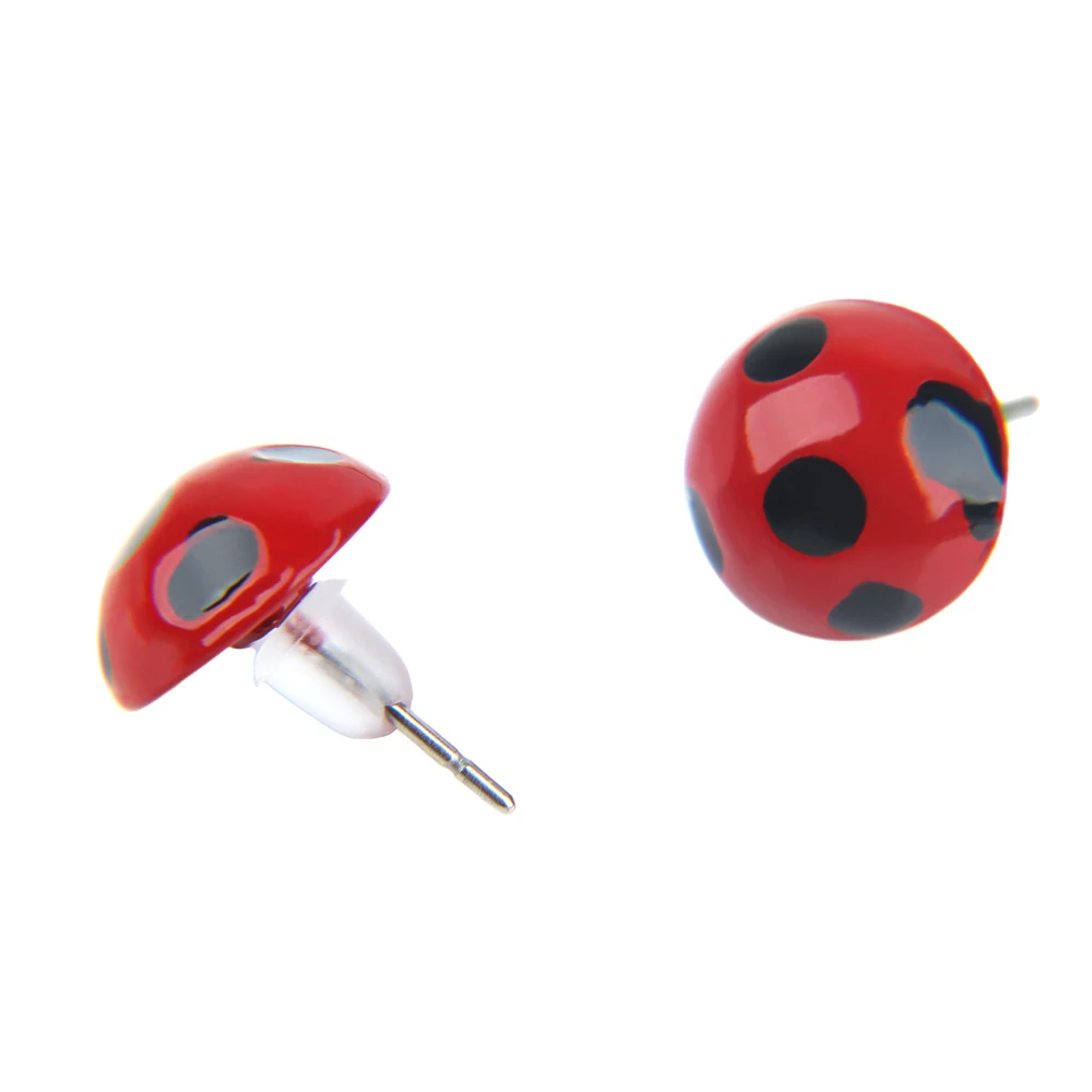 Creative Lovely Ladybug Shape Stud Earring Kawaii Cartoon Girls Ear Accessories Fashion Jewelry Gifts For Women 1Pair
Creative Lovely Ladybug Shape Stud Earring Kawaii Cartoon Girls Ear Accessories Fashion Jewelry Gifts For Women 1Pair