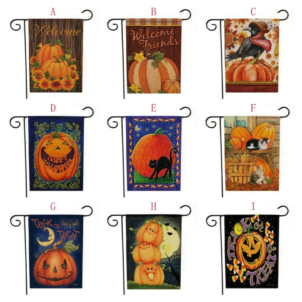 Hot New Arrival Pumpkin Weatherproof Garden Flag Halloween Decoration 47*32cm Double-sided Printing Mildew Resistant Flags #A
Hot New Arrival Pumpkin Weatherproof Garden Flag Halloween Decoration 47*32cm Double-sided Printing Mildew Resistant Flags #A
