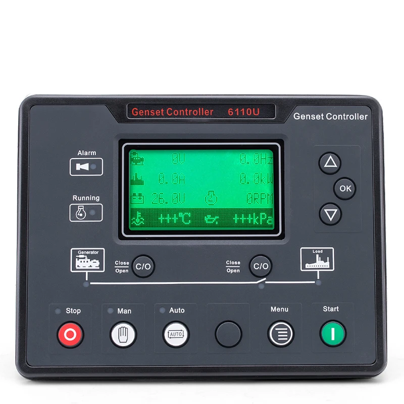 Diesel generating set Generator Controller Automatic detection protection start stop controller HGM6110U
Diesel generating set Generator Controller Automatic detection protection start stop controller HGM6110U