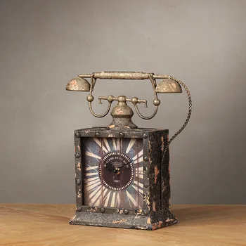 Nostalgic creative ornament clock home crafts display retro phone model 3
Nostalgic creative ornament clock home crafts display retro phone model 3