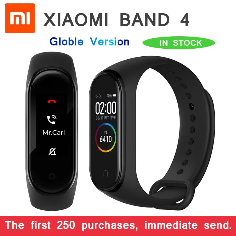 Original Globle Version Xiaomi Mi Band 4 Color Screen bluetooth5.0 Smart band 4 Bracelet Heart rate Sleep Fitness tracker Miband
Original Globle Version Xiaomi Mi Band 4 Color Screen bluetooth5.0 Smart band 4 Bracelet Heart rate Sleep Fitness tracker Miband