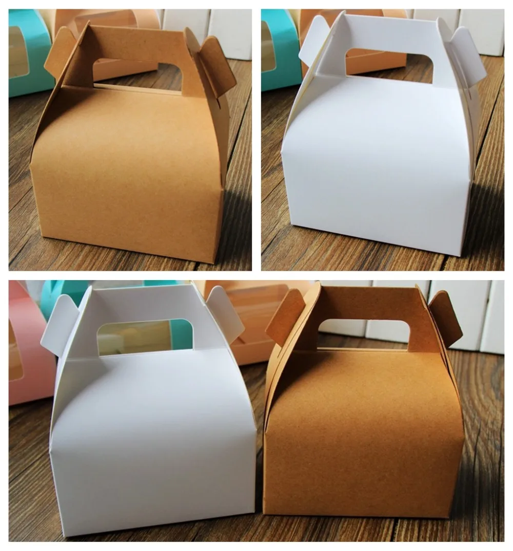 Brown Kraft paper cake box with handle,wedding party favour boxes good for handmade gift packing box soap muffin cookies 30pcs
Brown Kraft paper cake box with handle,wedding party favour boxes good for handmade gift packing box soap muffin cookies 30pcs