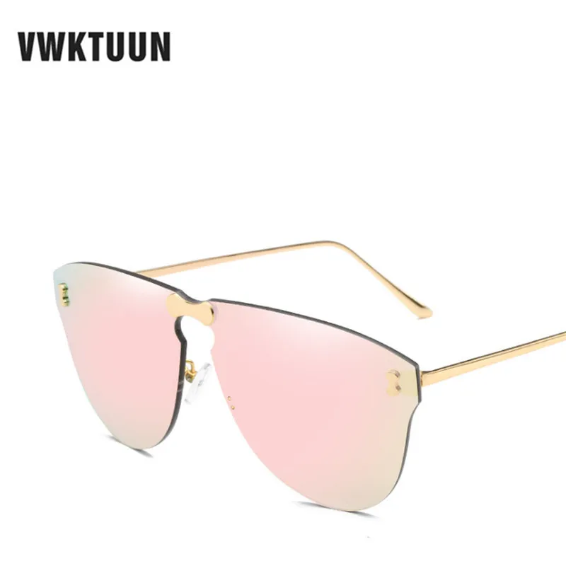 VWKTUUN Rimless Sunglasses Women Men Mirror Oculos Intergrated Shades UV400 Points Gold Metal Sunglass Female Male Sport Eyewear
VWKTUUN Rimless Sunglasses Women Men Mirror Oculos Intergrated Shades UV400 Points Gold Metal Sunglass Female Male Sport Eyewear