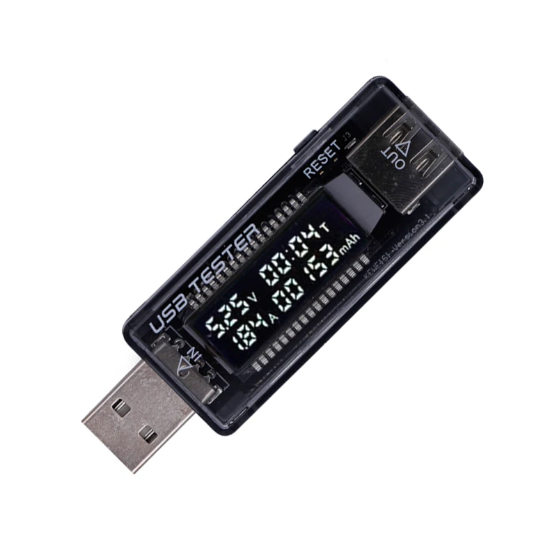 10 шт./лот QC ЖК-дисплей USB тестер напряжения измеритель тока и вольтметр монитор