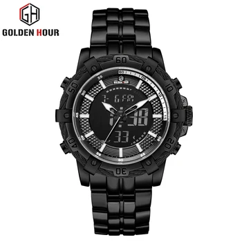 GOLDENHOUR Luxury Brand Men Military Sport Watches Men's Digital Quartz Male Clock Full Steel Wrist Watch Relogio masculino
GOLDENHOUR Luxury Brand Men Military Sport Watches Men's Digital Quartz Male Clock Full Steel Wrist Watch Relogio masculino