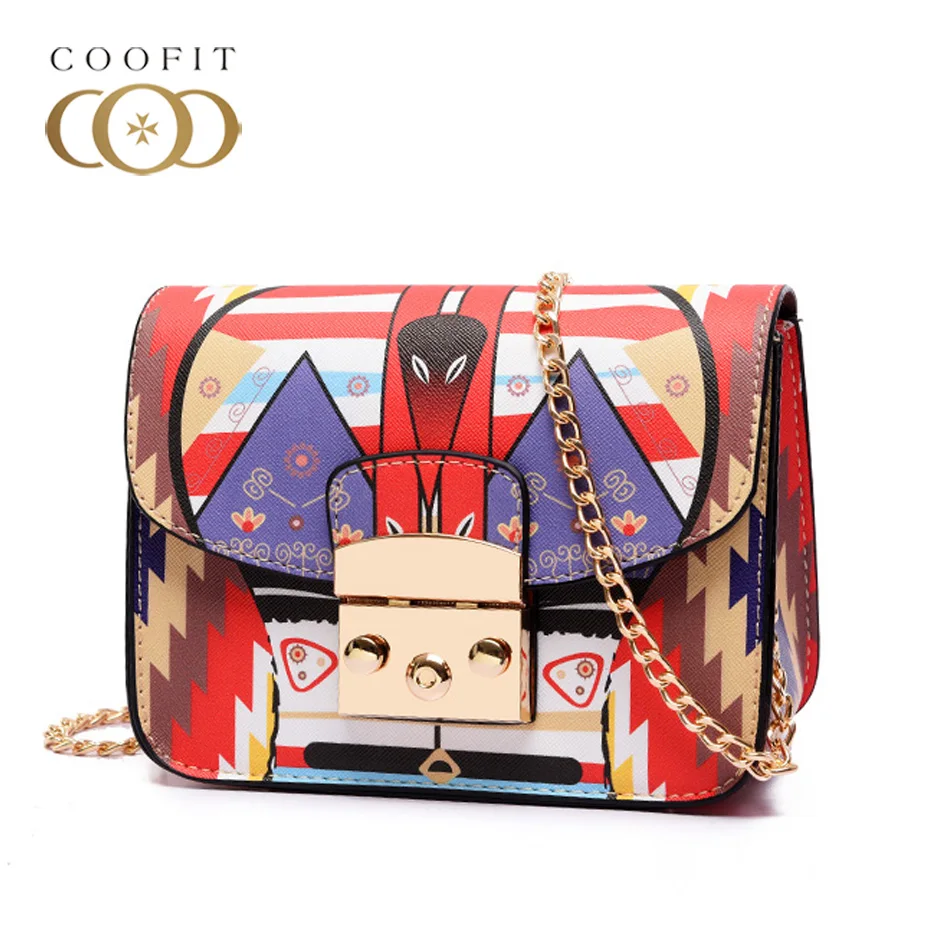 Coofit New Wave Graffiti Printed Chain Shoulder Bag Fashion Lock Small Square Bag Messenger Japan And Korea Skyle sac femme PU
Coofit New Wave Graffiti Printed Chain Shoulder Bag Fashion Lock Small Square Bag Messenger Japan And Korea Skyle sac femme PU