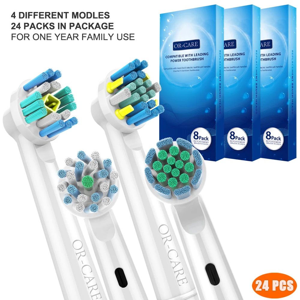 24 PCS Variety Replacement Toothbrush Heads for Oral B Toothbrush Heads with Toothbrush Head Cover Fits Oral-B Toothbrush
24 PCS Variety Replacement Toothbrush Heads for Oral B Toothbrush Heads with Toothbrush Head Cover Fits Oral-B Toothbrush