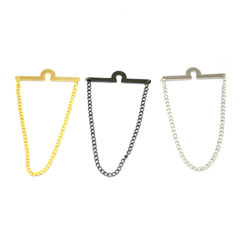 New arrival 2 color Men Stylish Shirt Collar Clip Bar Pin Clip Chain Tie Brooch Necktie Tie Clips
New arrival 2 color Men Stylish Shirt Collar Clip Bar Pin Clip Chain Tie Brooch Necktie Tie Clips