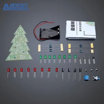 Gift Christmas Tree blinking LED Electronic parts DIY training Kit single mainboard with cell case cover
Gift Christmas Tree blinking LED Electronic parts DIY training Kit single mainboard with cell case cover