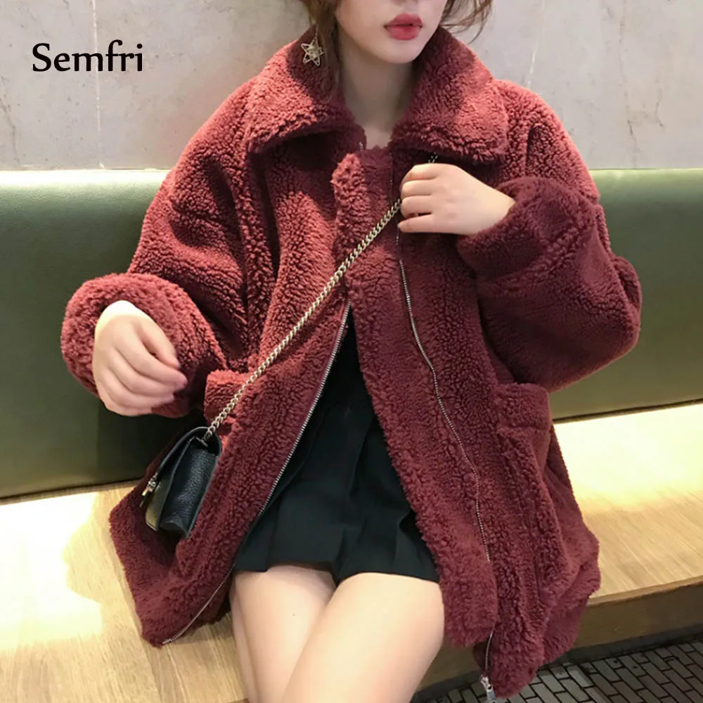 Semfri Thicken Warm Womens Jacket 2020 Winter Fashion Fur Coat Newest Loose Lapel Warm Outwear Casual Soft Zipped Chunky Coat
Semfri Thicken Warm Womens Jacket 2020 Winter Fashion Fur Coat Newest Loose Lapel Warm Outwear Casual Soft Zipped Chunky Coat