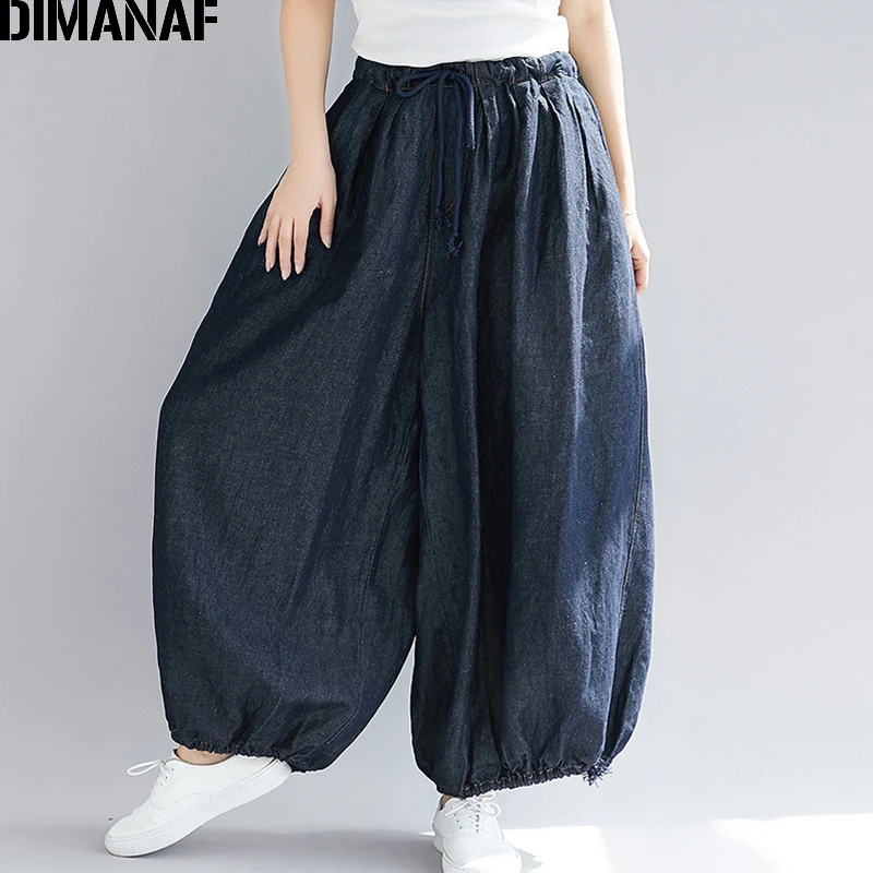 DIMANAF Plus Size Women Wide Leg Long Pants Autumn Jeans Pants Casual Vintage 2019 Oversized Elastic Waist Large Pantalones 5XL
DIMANAF Plus Size Women Wide Leg Long Pants Autumn Jeans Pants Casual Vintage 2019 Oversized Elastic Waist Large Pantalones 5XL