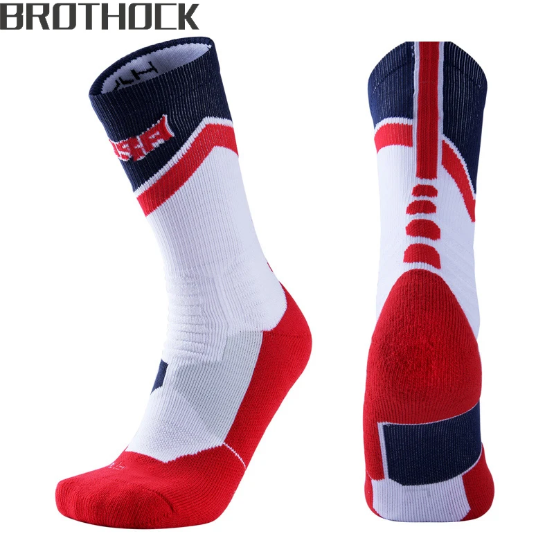 Brothock US team basketball socks professional sports socks towel stockings thickened shock absorber elite breathable male socks
Brothock US team basketball socks professional sports socks towel stockings thickened shock absorber elite breathable male socks