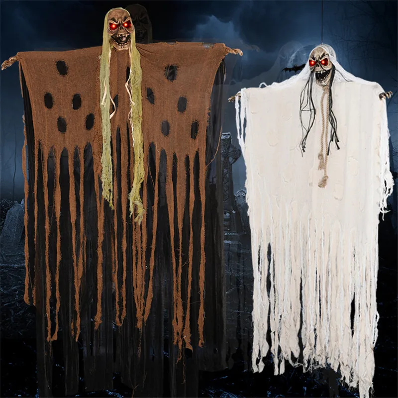2M Halloween Horror Props Big Size Voice Control Ghost Hanging Skull Glow Scary Haunted House Bar KTV Party Blame Skeleton Decor 
2M Halloween Horror Props Big Size Voice Control Ghost Hanging Skull Glow Scary Haunted House Bar KTV Party Blame Skeleton Decor