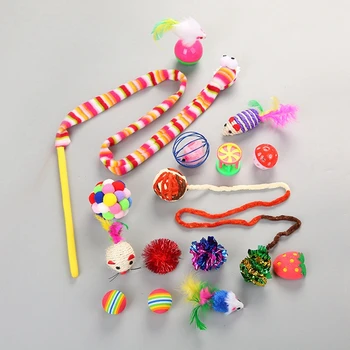 Pet Cat Playing Toy Sets Colorful Cotton Rope Bell Ball Feather Mice Scratch Chew Toys Small Cat Kitten Interactive Toy Supplies
Pet Cat Playing Toy Sets Colorful Cotton Rope Bell Ball Feather Mice Scratch Chew Toys Small Cat Kitten Interactive Toy Supplies
